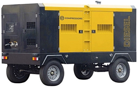 Передвижной дизельный винтовой компрессор ET-Compressors ET SD-1200T-25